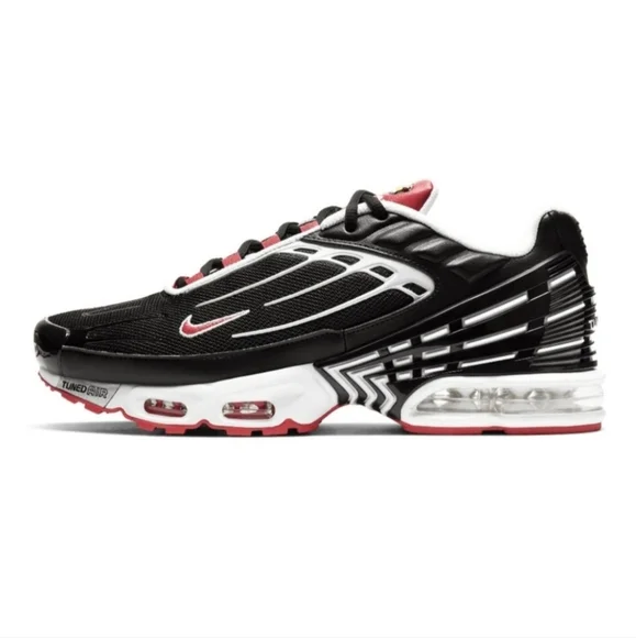 Nike | Shoes | Nike Air Max Plus 3 Black White Track Red Sz  display picture 1